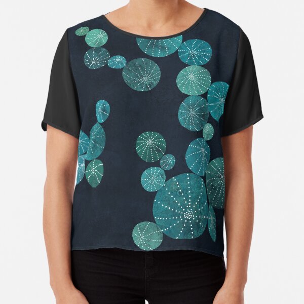 Turquoise cactus field Chiffon Top