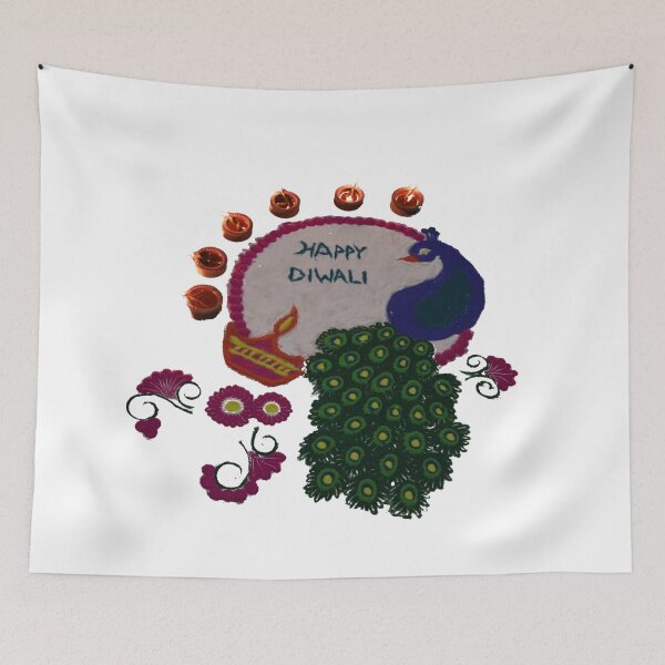 Item preview, Happy Diwali/Rangoli/Diya designed and sold by VeenaNair23.