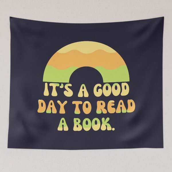 Item preview, It's A Good Day To Read A Book Retro Rainbow designed and sold by SunfullyYours.