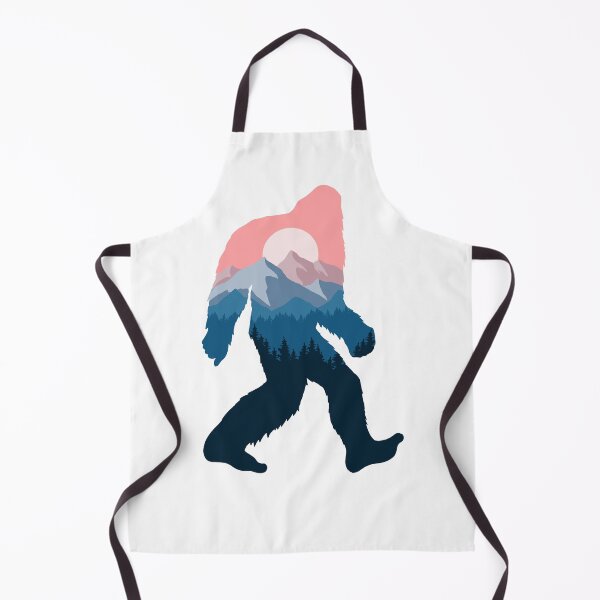 Item preview, Sasquatch silhouette and mountainous landscape designed and sold by landscapeworlds.