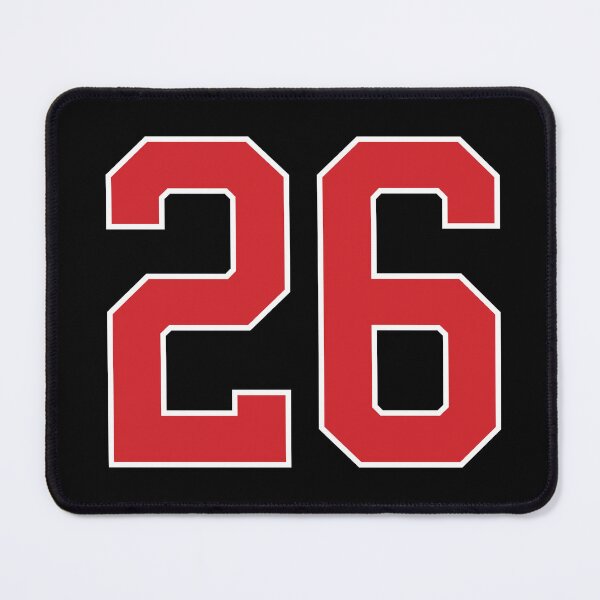 Item preview, Sports Number 26, red black color lucky sport twenty six designed and sold by ArtIsParty.