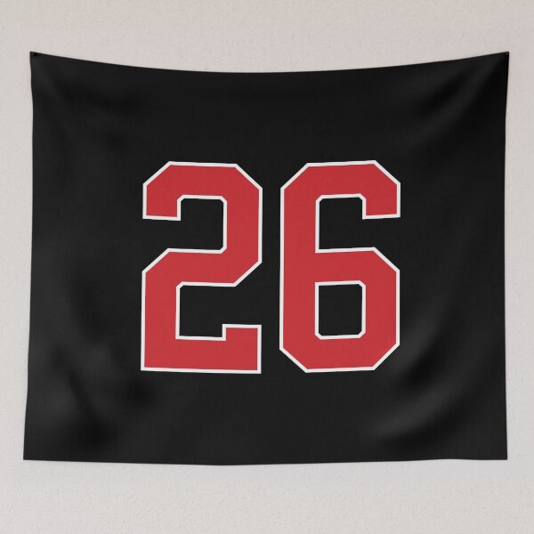 Item preview, Sports Number 26, red black color lucky sport twenty six designed and sold by ArtIsParty.