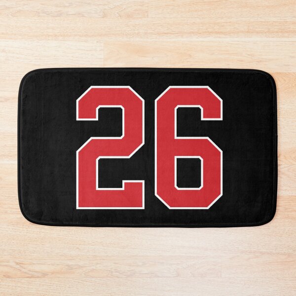Item preview, Sports Number 26, red black color lucky sport twenty six designed and sold by ArtIsParty.