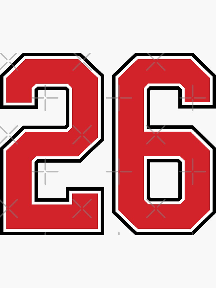 Sports Number 77, red black color lucky sport seventy seven Sticker for  Sale by ArtIsParty