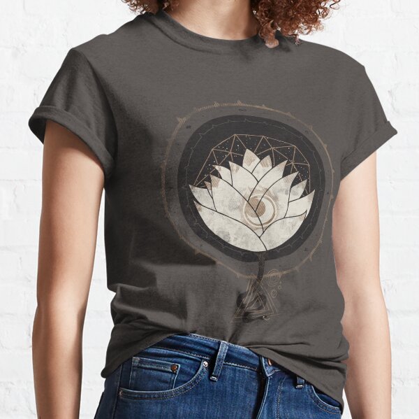 Lotus Flower Yoga & Workout Anthracite Grey T-shirt