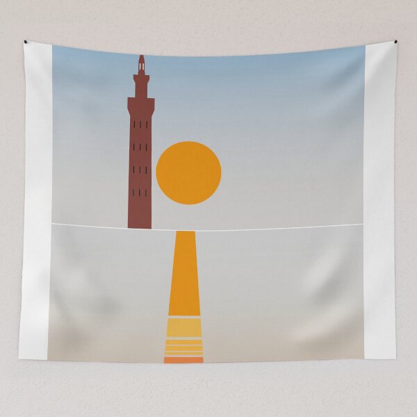 Aperçu de l'œuvre Grimsby minimaliste - Dock Tower créée et vendue par MintPrints84.