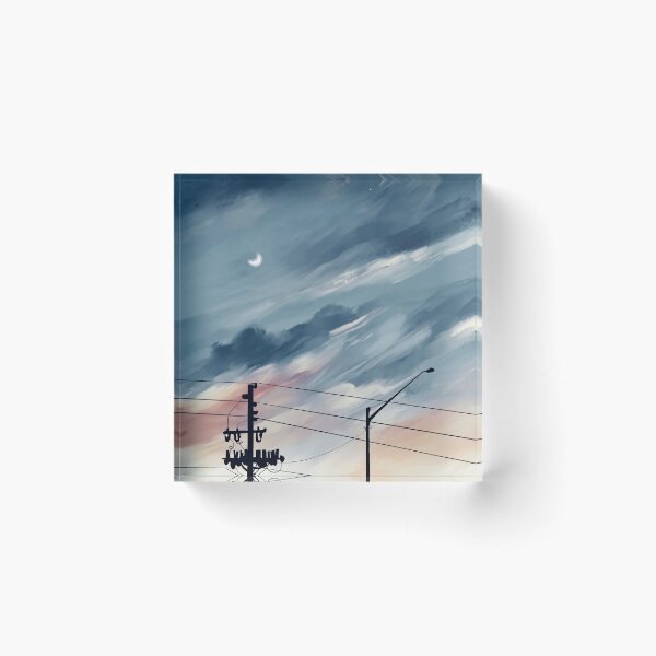 Item preview, Moody Sunset with Telephone Wires  designed and sold by sabelsstudio.