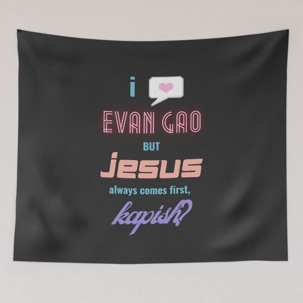 Item preview, Evan Gao Jesus Kapish funny twitch streamer oddly specific designed and sold by LAST WEEK'S STOLEN AESTHETICS.