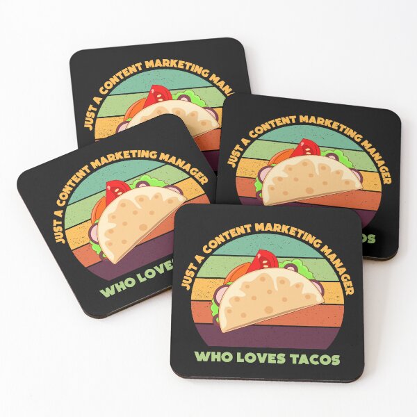 Item preview, Just a content marketing manager who loves tacos, funny marketer food lover, content marketing manager tacos designed and sold by SGS-.