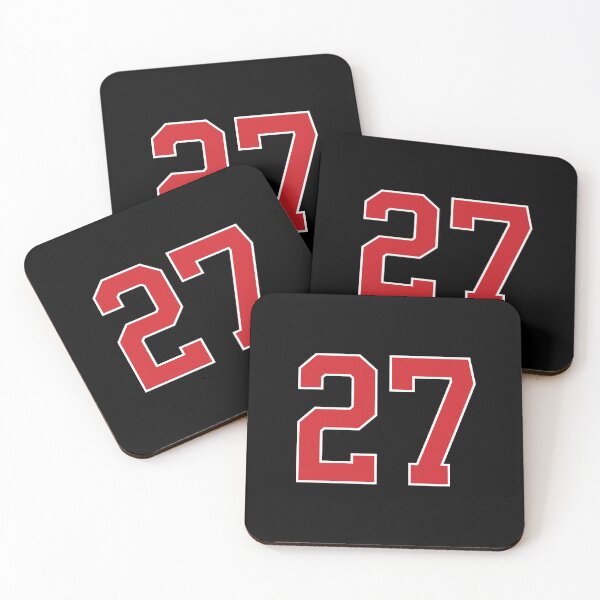 Item preview, Sports Number 27, red black color lucky sport twenty seven designed and sold by ArtIsParty.