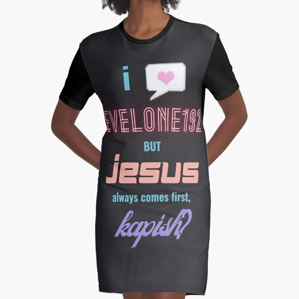 Fuslie Jesus Kapish funny twitch streamer oddly specific Graphic T-Shirt Dress