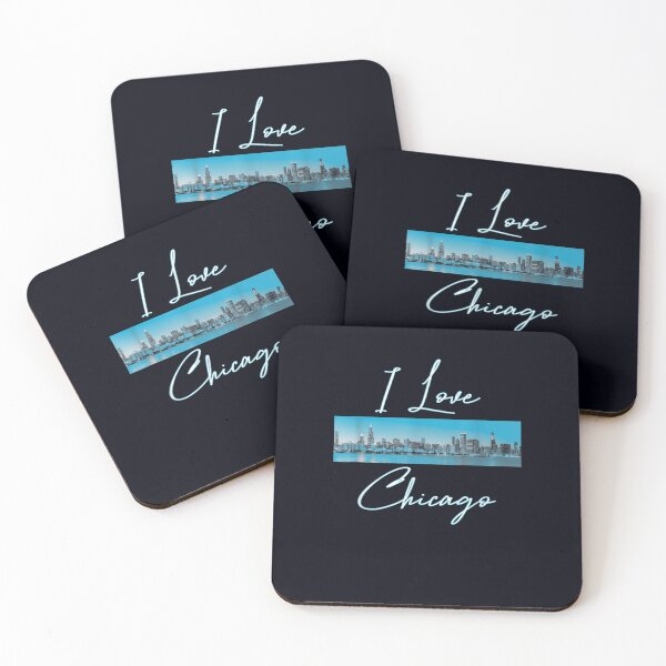 Item preview, I Love Chicago With Panoramic Skyline On It Design designed and sold by DeannaMarks.
