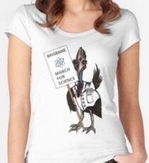 March for Science Brisbane – Cassowary, full color Women's Fitted Scoop T-Shirt