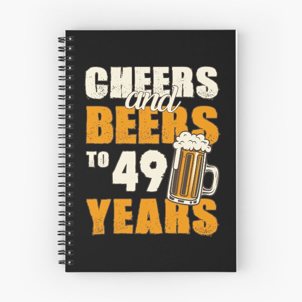 Item preview, Cheers and Beers to 49 years, funny birthday gift designed and sold by HeavyStyle.