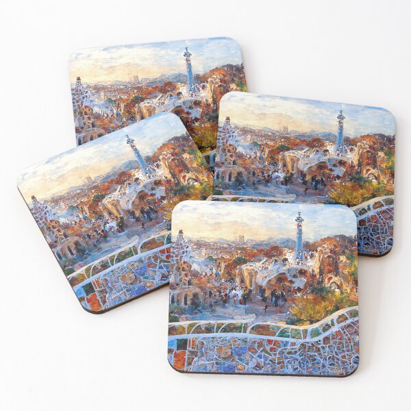 Aperçu de l'œuvre Barcelone, Panorama du Parc Guell créée et vendue par AM FineArtPrints.