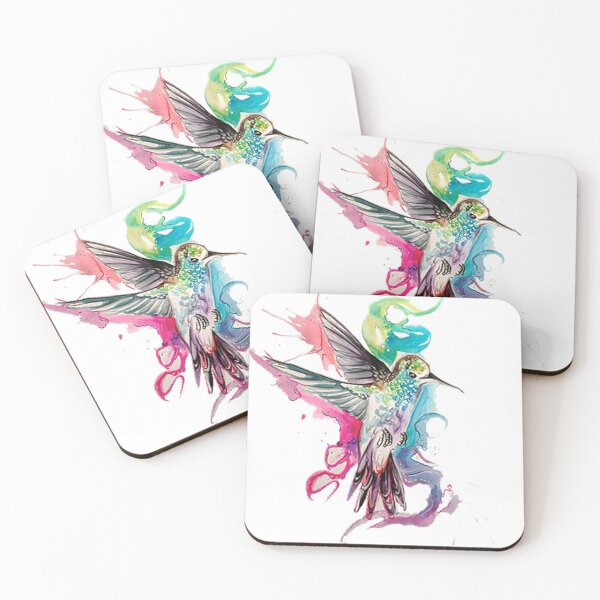 Item preview, watercolor hummingbird designed and sold by KYUBE.