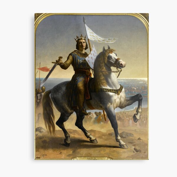 Louis IX (Saint Louis), King of France (1844) - Emile Signol Metal Print