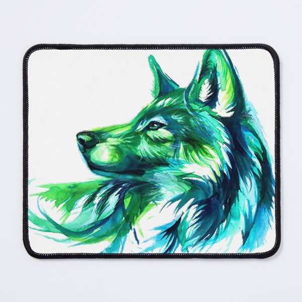 Item preview, watercolor wolf designed and sold by KYUBE.