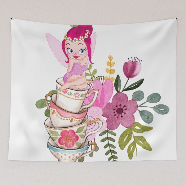 Item preview, Shy Tea Cup Fairy designed and sold by tomorrowsart.