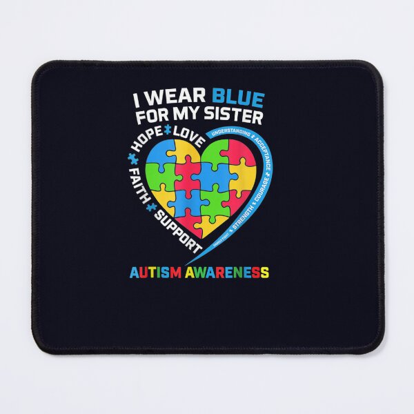 Item preview, I Wear Blue For My Sister Autism Awareness Boys Girls designed and sold by DeannaMarks.