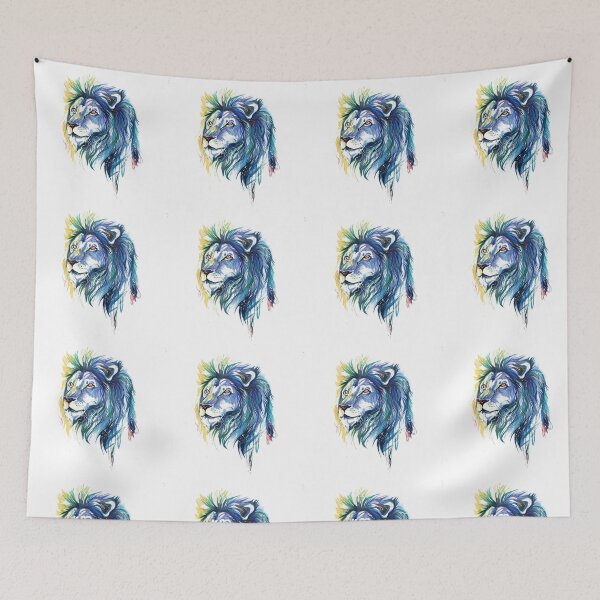 Item preview, watercolor lions designed and sold by KYUBE.