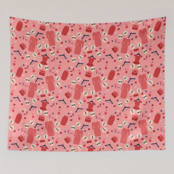 Item preview, Spring Shopping Seamless Pattern. Accessories, Clothing and Fashion Elements designed and sold by ivector.