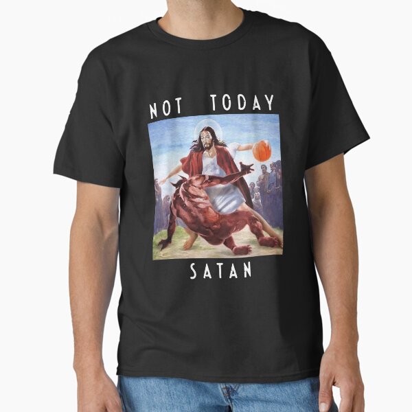 Item preview, Not Today Satan  Jesus vs Satan in Basketball designed and sold by EmmryNorber.