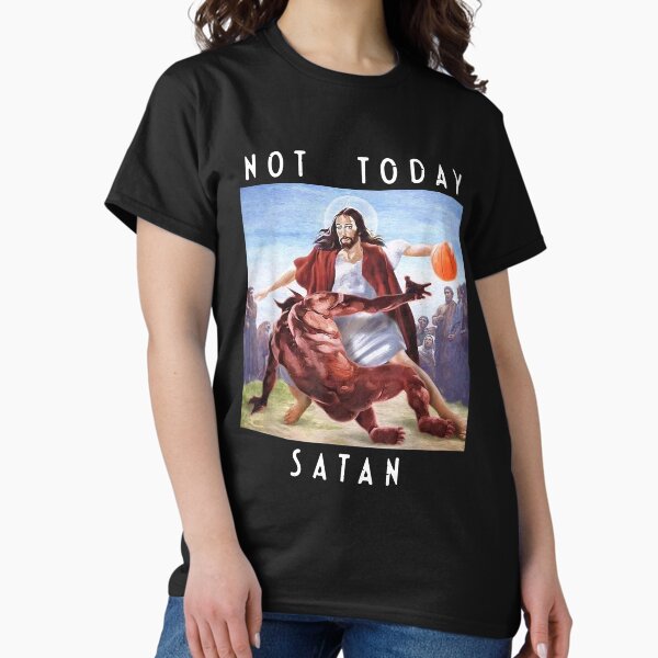 Vista previa del artículo con la obra «Hoy No Satanás Jesús vs Satanás en Baloncesto», diseñado y vendido por EmmryNorber.