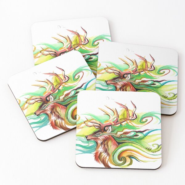 Item preview, watercolor deer designed and sold by KYUBE.