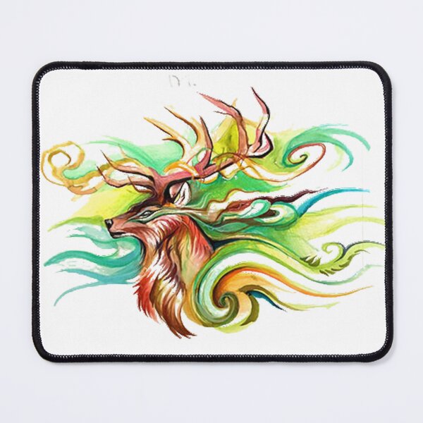 Item preview, watercolor deer designed and sold by KYUBE.