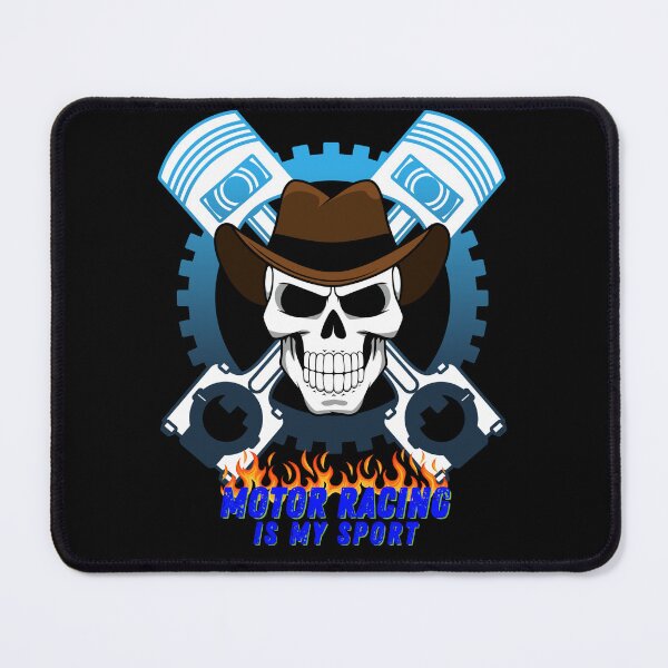 Item preview, Motor Racing Is My Sport Skull Piston Rods Flames Fire Mood Racing Cars Engines Motorsports Drag Racing Street Racing Driver Hot Rods Tuner designed and sold by CarantinedChaos.