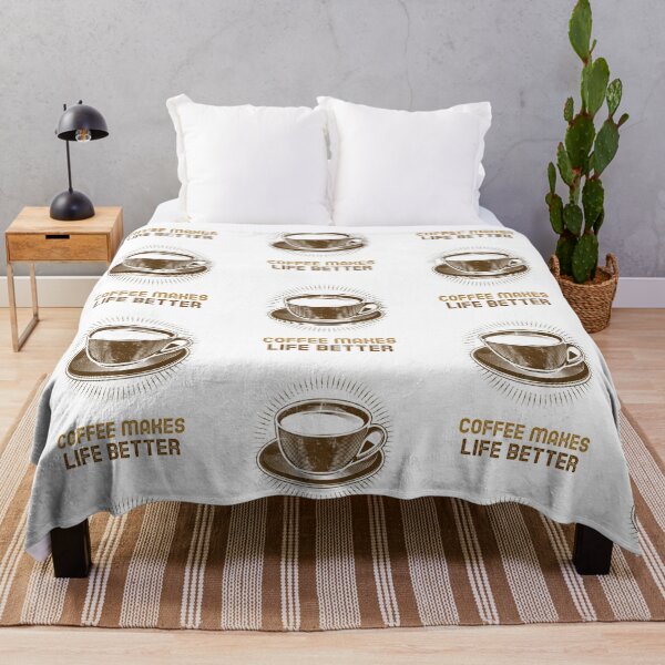 Item preview, Coffee Makes Life Better - Coffee Lover Quote designed and sold by SwordsAndCharms.