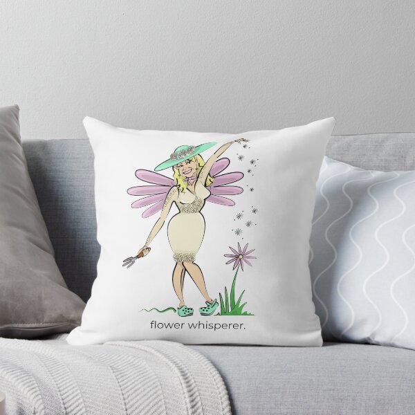 Flower Whisperer Throw Pillow