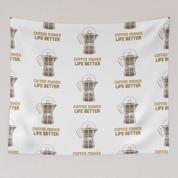 Item preview, Coffee Makes Life Better - Coffee Lover Quote designed and sold by SwordsAndCharms.