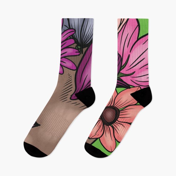 Item preview, Woman's face covered in flowers print designed and sold by Grey-Brunette.