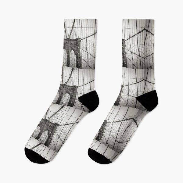 Item preview, Black and White View of Brooklyn Bridge in New York City, USA designed and sold by ieronymos.