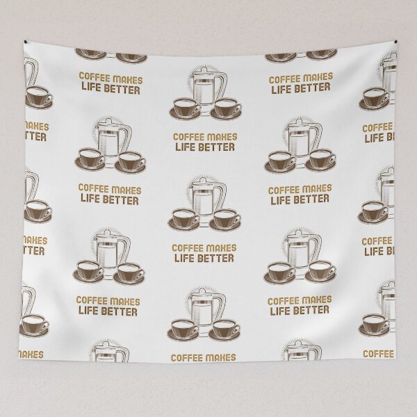 Item preview, Coffee Makes Life Better - Coffee Lover Quote designed and sold by SwordsAndCharms.