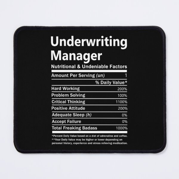 Item preview, Underwriting Manager T Shirt - Nutritional And Undeniable Factors Gift Item Tee designed and sold by averiarnol.