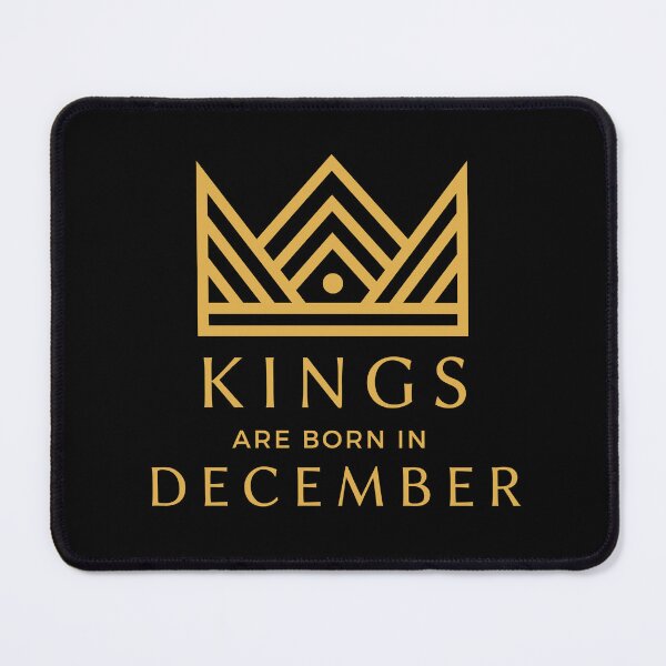 Item preview, Kings are born in December- Pretty Golden Text Birthday Design for Men designed and sold by DesignsbyMona.