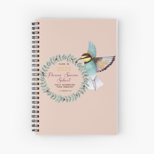 Item preview, Pioneer Service School 2022 (Floral) Spiral Notebook designed and sold by crafts-gift.