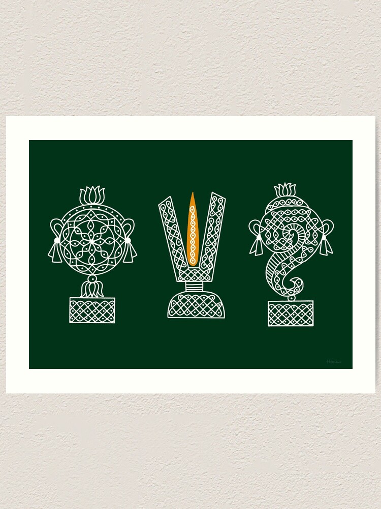 Tirupati Balaji Shanku Chakra Namam Plate Decorative Showpiece - 4 cm  (Brass, Gold)