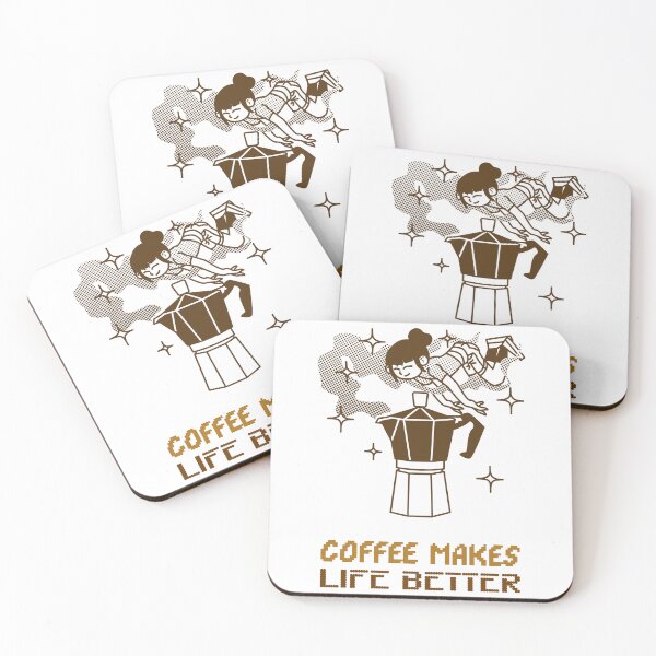 Item preview, Coffee Makes Life Better designed and sold by SwordsAndCharms.