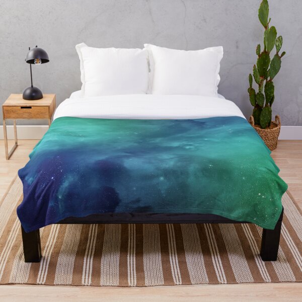Item preview, Blue and green deep space print designed and sold by Grey-Brunette.