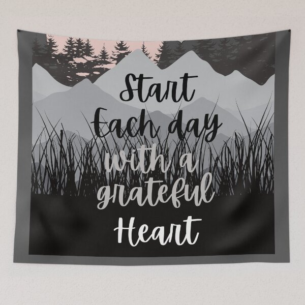Item preview, Start each day with a grateful heart   designed and sold by BronikowskiART.