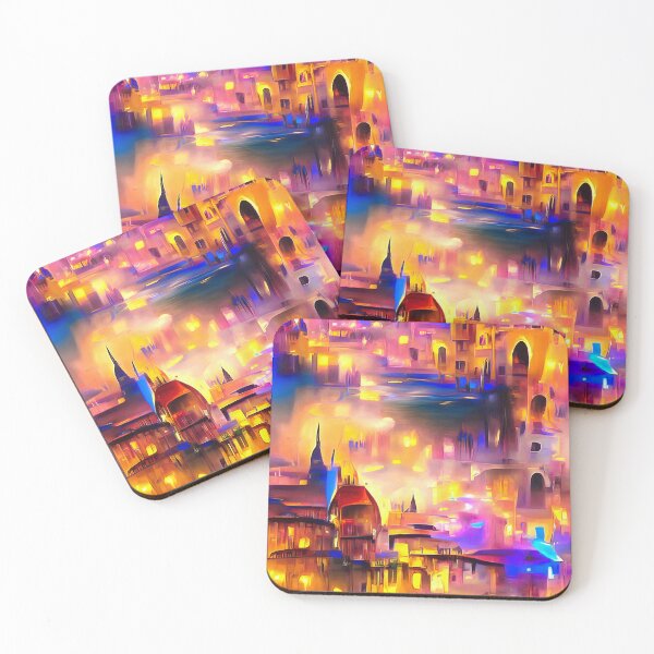 Item preview, City Lights 21 Magic Golden Glow designed and sold by mhfoto.