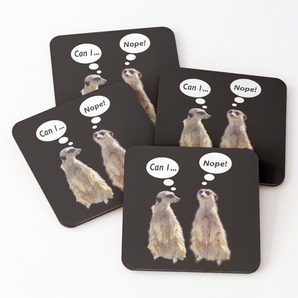 Item preview, Funny, cute meerkats in conversation designed and sold by MarionsArt.
