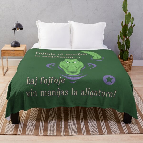 Item preview, Fojfoje vi manĝas la aligatoron... (flava kaj purpuro) designed and sold by Zebastjan Johanzen.