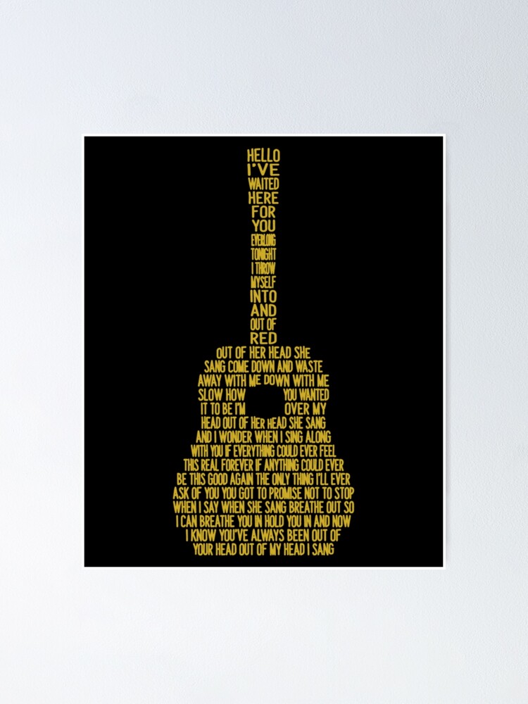 Foo Fighters - Everlong Song Lyrics Poster Painting Print on