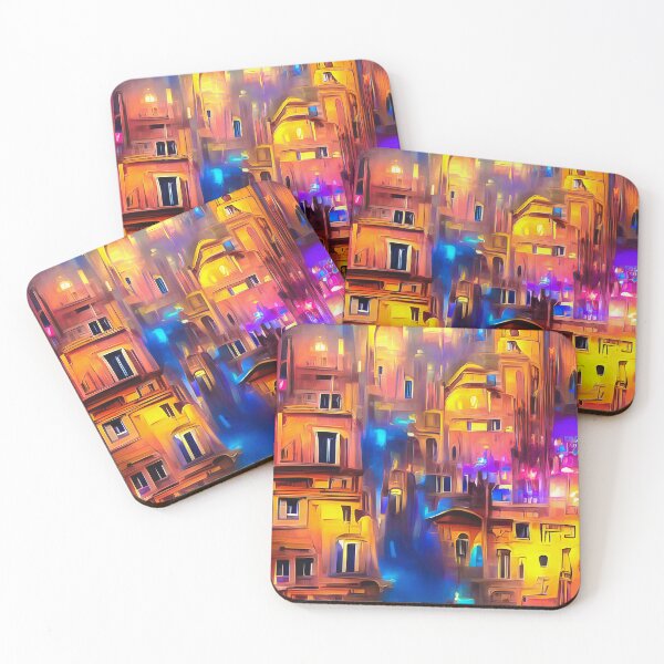 Item preview, City Lights 22 Colorful Magical Houses designed and sold by mhfoto.