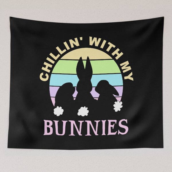 Item preview, Chillin with my Bunnies, Cute Easter Bunny Sunset  designed and sold by ACC .